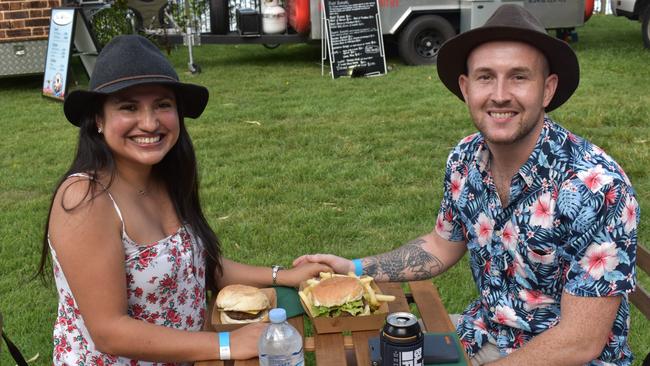 Tom Paul and Liz Paul at the Capricorn Food and Wine Festivalâ€™s Big Beer Festival, Rockhampton Riverside Precinct, March 19, 2022.