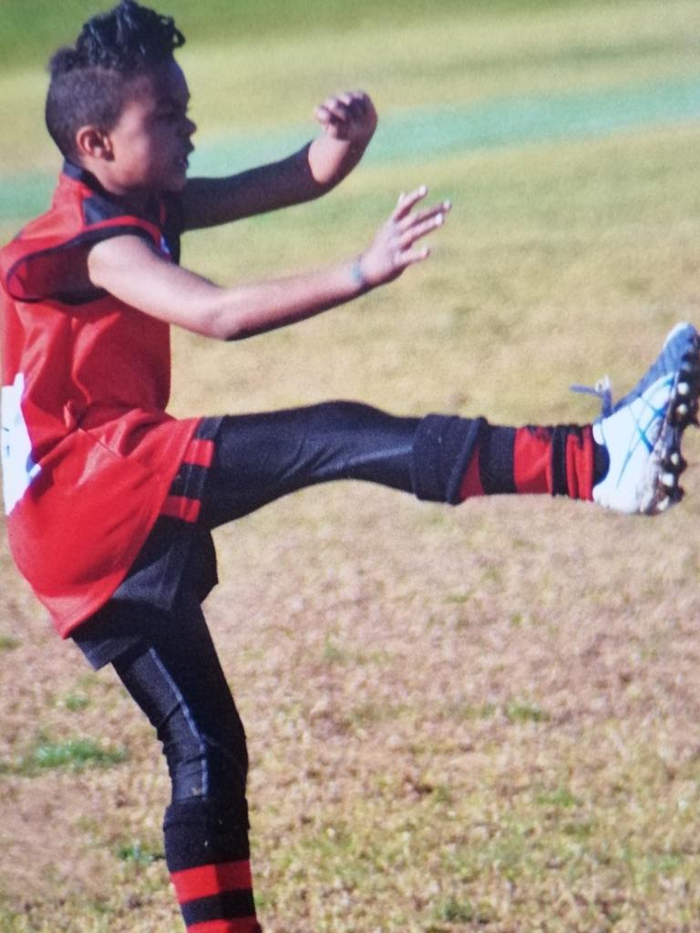 SA Little Legend Jaxon Hawkins, 8, Emus FC red team (AFL). A determined team player who loves the sport, friendship and competitiveness. Picture supplied.