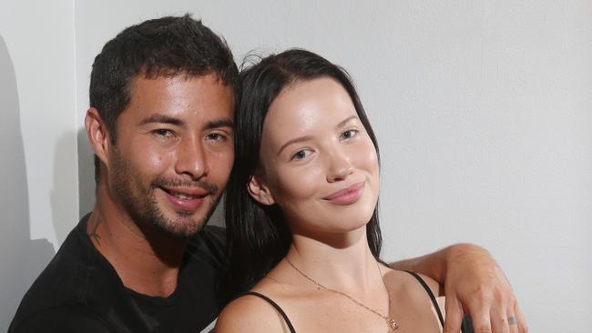 Truck crash hero Athen Barnaby and wife Catherine Barnaby. Picture Glenn Hampson