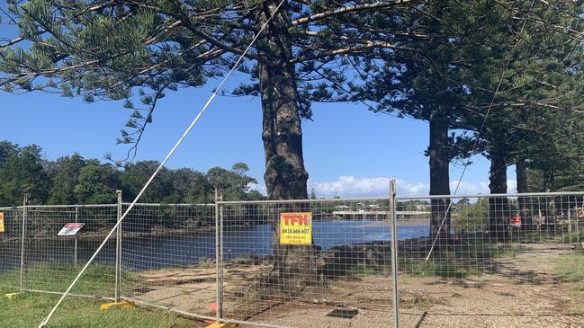 Reflections have been undertaking work on the bank of the Brunswick River at Brunswick Heads. Picture: Liana Boss