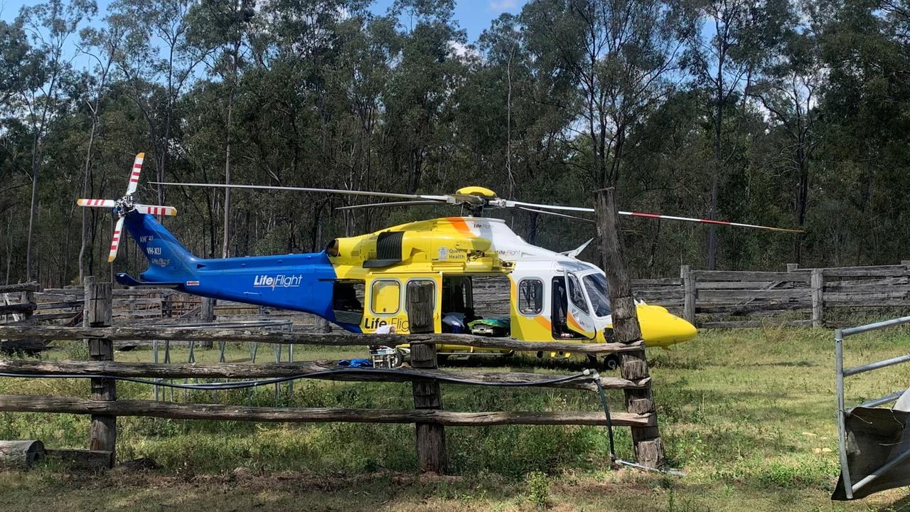 LifeFlight airlifted an elderly woman after she fell from her horse in the Somerset region in September 2024.