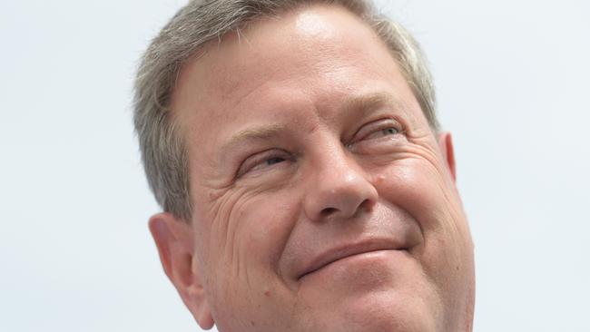 Opposition Leader Tim Nicholls during a doorstop at Enzo's On The Beach Cafe in Hervey Bay. Picture: AAP