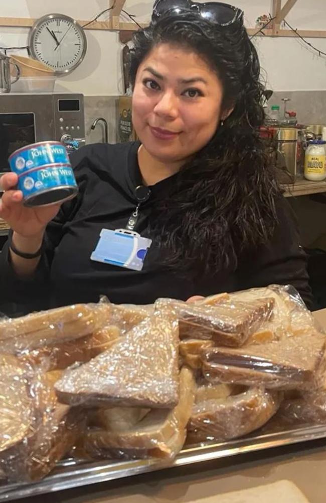 Cleaner and single mum Gabriela Rodriguez was sacked after eating a leftover sandwich she found in a law firm’s meeting room. Picture: Supplied