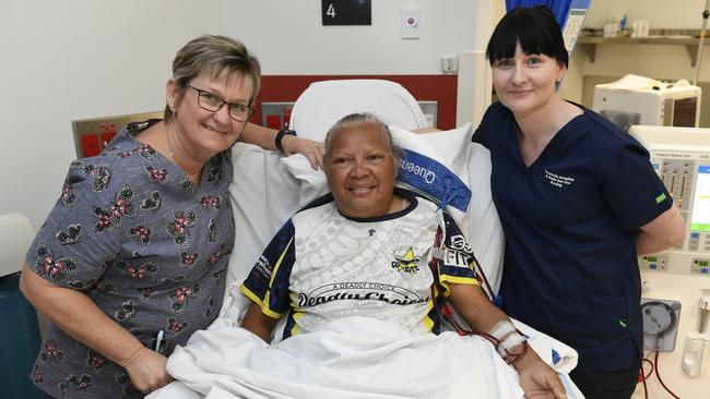 Charters Towers Health Service clinical nurse Leonie Pardon, Patricia Kennedy and clinical nurse Sharna Duffy.