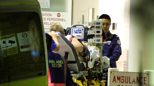 An RFS volunteer airlifted to Concord Hospital from Jingellic after the fire truck tragedy. Picture: Bill Hearne