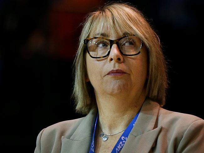 CHRISTCHURCH, NEW ZEALAND - OCTOBER 13:  Lisa Alexander, head coach of the Australian Diamonds, looks on prior to the Constellation Cup international test match between the New Zealand Silver Ferns and the Australia Diamonds at Horncastle Arena on October 13, 2019 in Christchurch, New Zealand. (Photo by Dianne Manson/Getty Images)