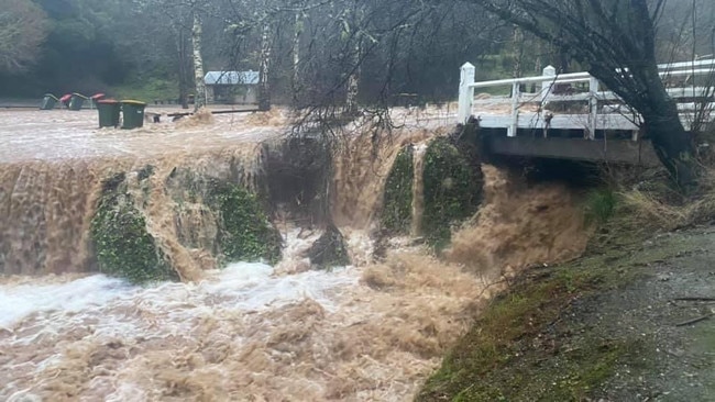 Severe flooding at Walhalla, near Mt Baw Baw. Picture: Joban Randhawa