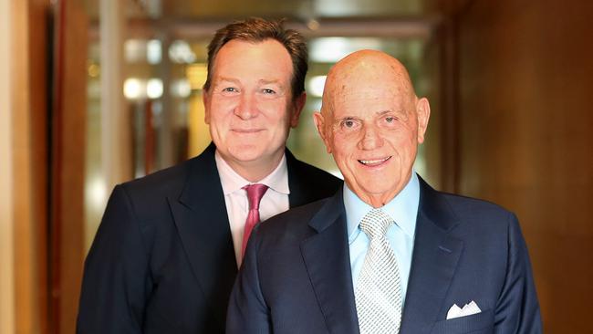 Premier Investments CEO Mark McInnes and chairman Solomon Lew. Picture: David Geraghty / The Australian.