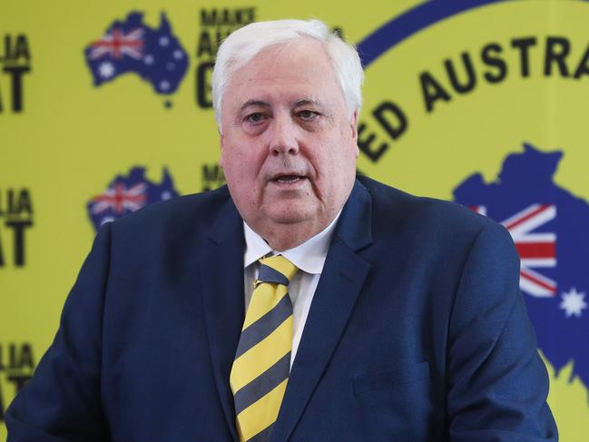 Clive Palmer in Hobart of the United Australia Party.  Picture: NIKKI DAVIS-JONES