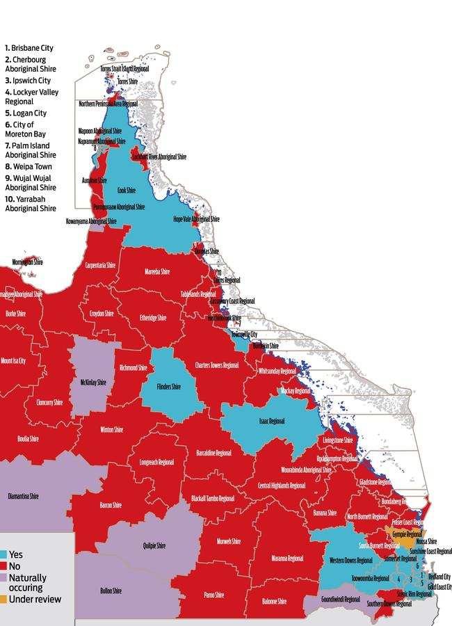 How Queensland's local government areas rate