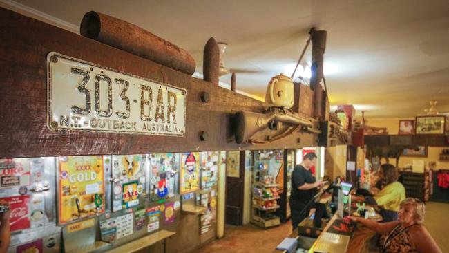 The 303 bar at Adelaide River Inn is a nod to rifles used by Australian soldiers during World War II. Picture: Glenn Campbell.