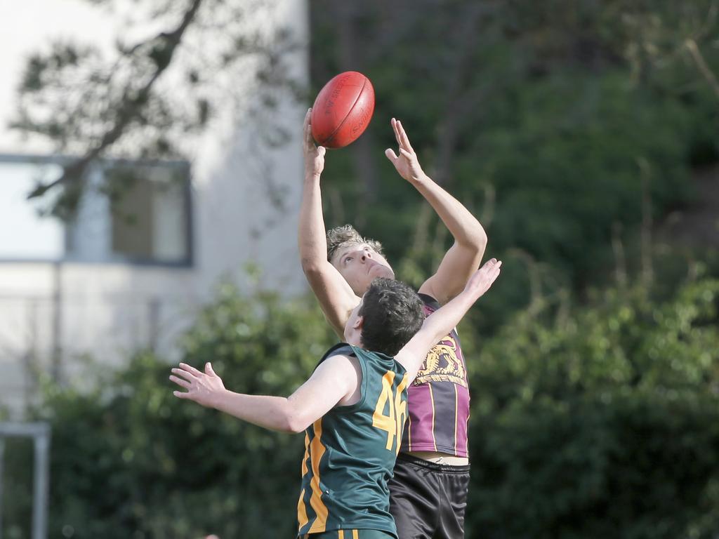 Hutchins 2nd XVIII versus St Patricks in the Sports Association of Independent Schools Australian Rules grand final. Picture. PATRICK GEE