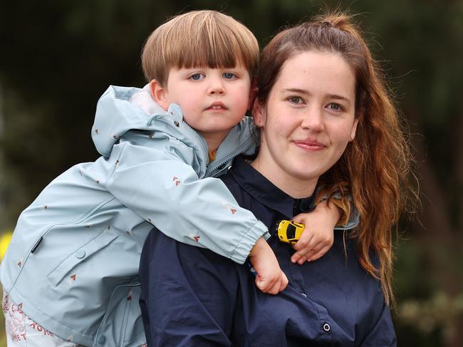 Parents of young children would have more childcare days if it was cheaper. Childcare costs stop people having more kids, doing more hours. Mum Charlotte Garrisson plays with son Alfie, 3.                     Picture: David Caird