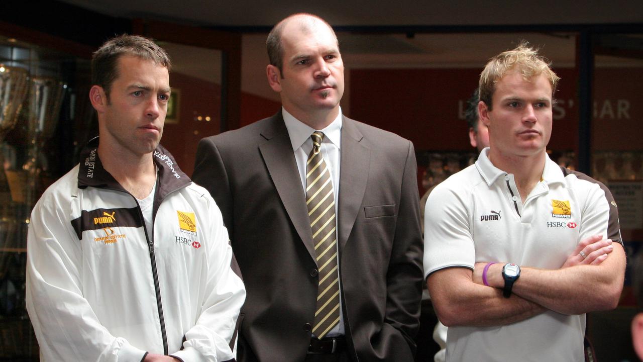 Alastair Clarkson, Jason Dunstall and Richie Vandenberg in 2004.
