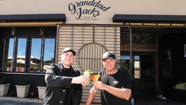 Granddad Jack’s Craft Distillery owners Luke and David Ridden. Picture: Glenn Hampson