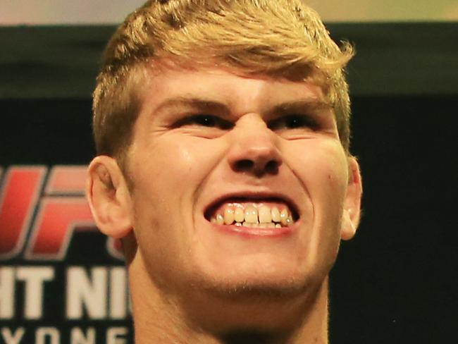 Jake Matthews of Australia during the UFC weigh ins at Allphones Arena , Sydney, ahead of the weekends fights. pic Mark Evans