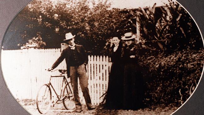 Andrew ‘Banjo’ Paterson at the 1830s cottage previously called Rock End on Punt Rd, Gladesville. Picture: Steve Moorhouse