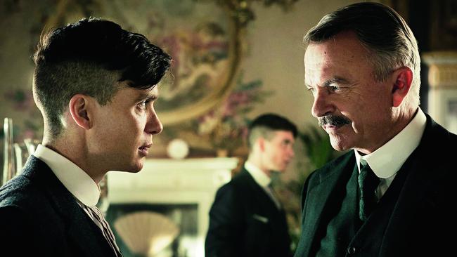 Cillian Murphy and Sam Neill in Peaky Blinders. Picture: Robert Viglasky