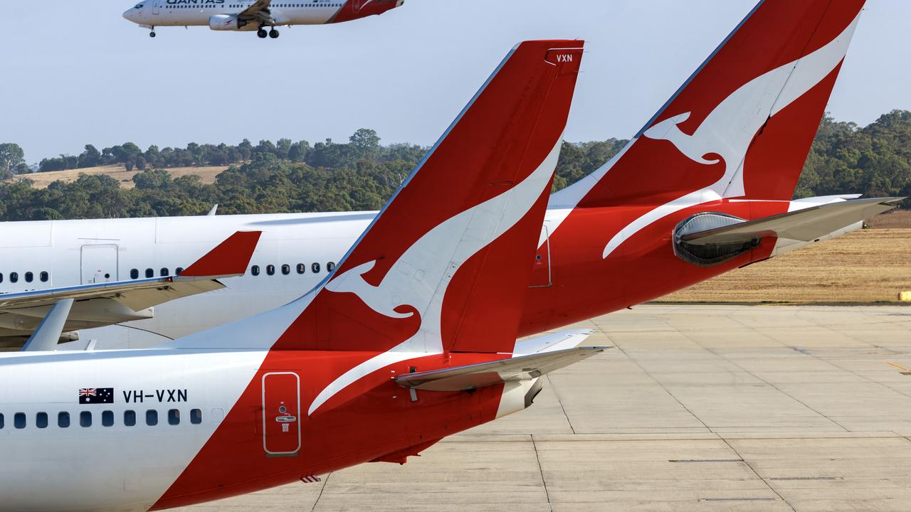 Qantas aircraft at Melbourne Airport Picture: NCA NewsWire / David Geraghty