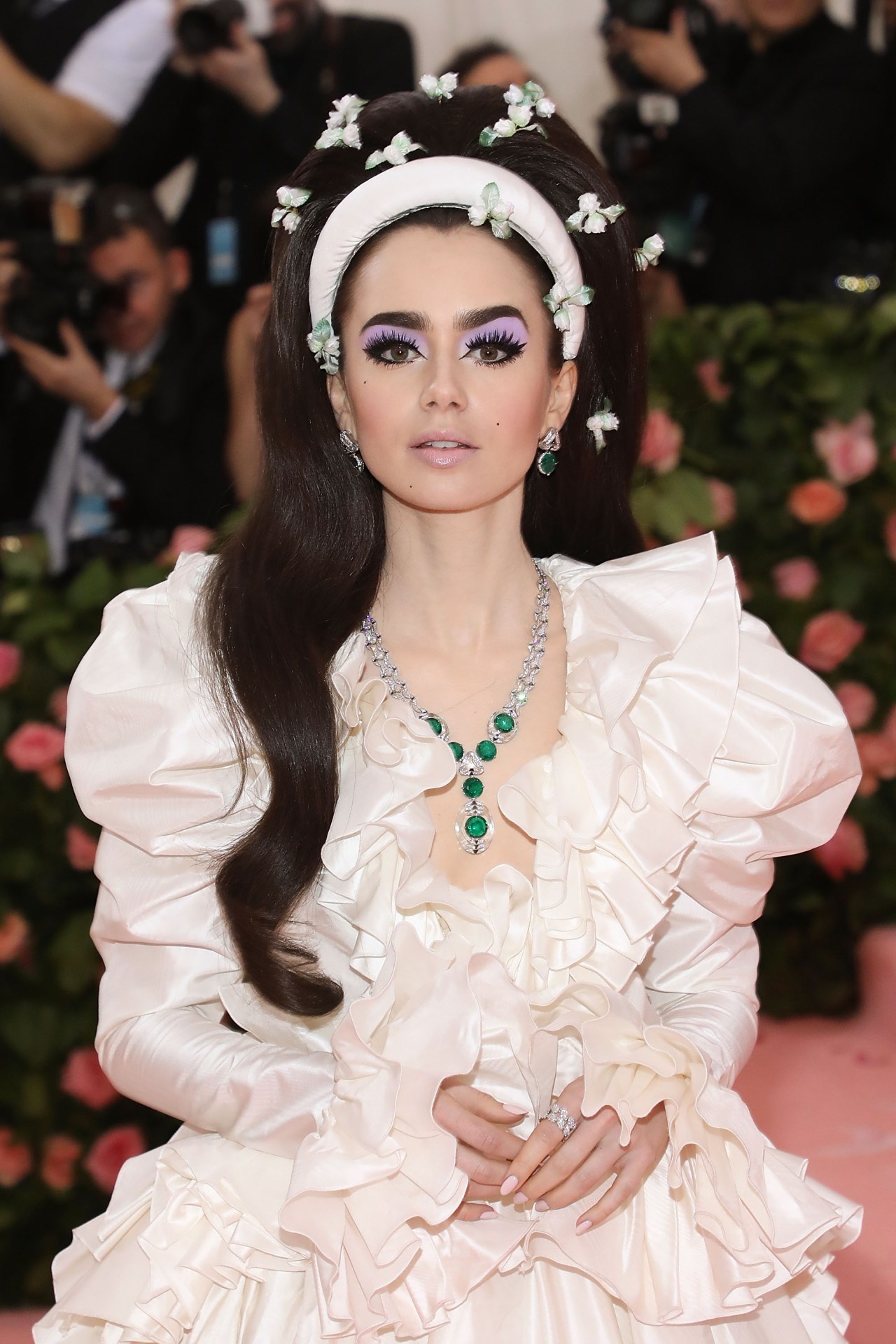 Lily Collins attends the 2019 Met Gala.