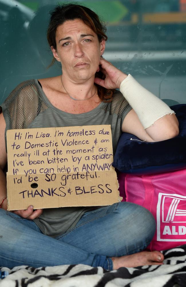 Homeless people living on the streets of Melbourne. Picture: Nicole Garmston