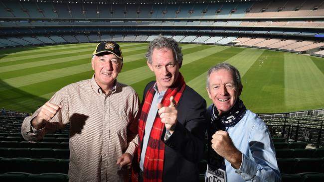 The Coodabeen Champions including Jeff Richardson, Greg Champion and Ian Cover were big fans on countryfootyscores.com. Picture: Andrew Batsch