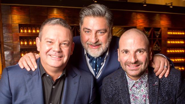 George Calombaris, Matt Preston and Gary Mehigan have will no longer be judges on the MasterChef. Picture: Jay Town