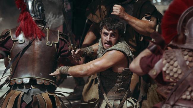 Paul Mescal plays Lucius in Gladiator II from Paramount Pictures.