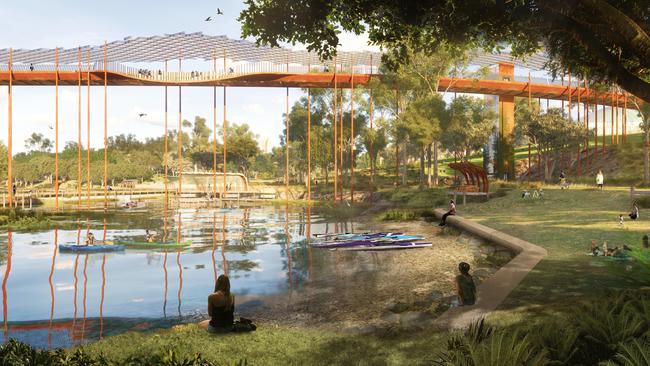 The project will include a new water feature, Lake Barrambin. Picture: Supplied