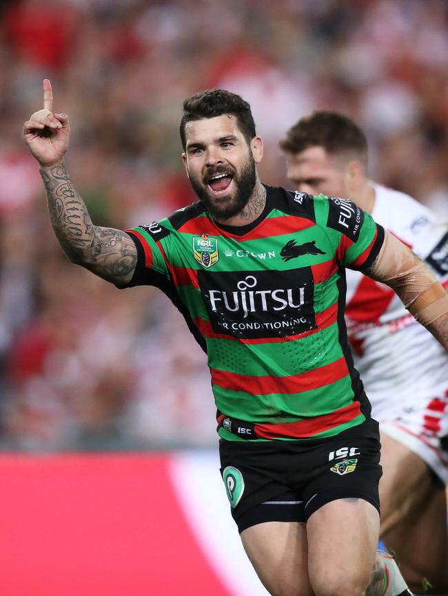 Adam Reynolds celebrates his winning field goal. Picture: Brett Costello