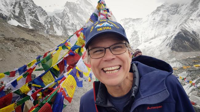 Lee Nuttall at Everest Base Camp.