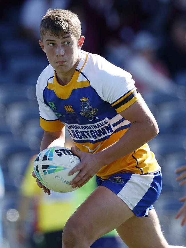 Matthew Arthur during the quarter-final game between Patrician Brothers Blacktown and Erindale College. Picture: Jonathan Ng