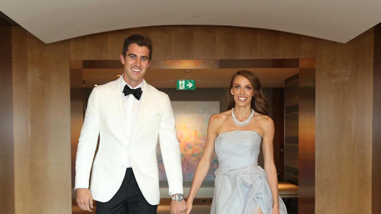 Pat Cummins pictured at the Australian Cricket Awards with fiance Becky Boston. Pic: Instagram