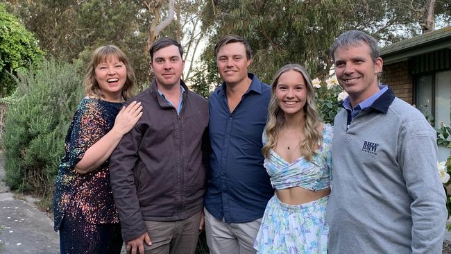 Naracoorte woman Amanda Wardle with her sons Nathan and Tom, her daughter Lucy, and her husband Leon. Picture: Supplied