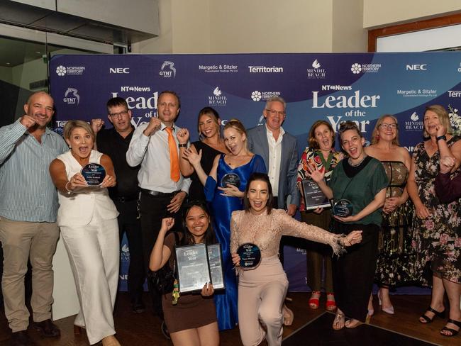 All the winners and finalist at the NTNews Leader of the year award 2024, Mindil Beach. Picture: Pema Tamang Pakhrin