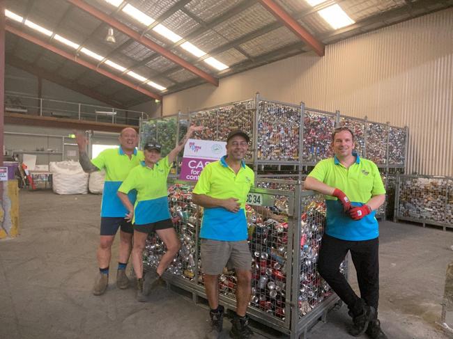 Return-It Glanmire staff Wayne Langton, Christina Langton, Depot Manager Russel Isaaks and Steven Rose