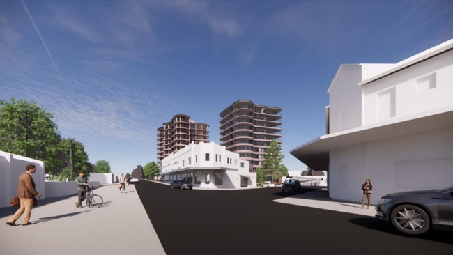The complex will loom over Centennial Park and nearby heritage buildings. Image: Council papers.