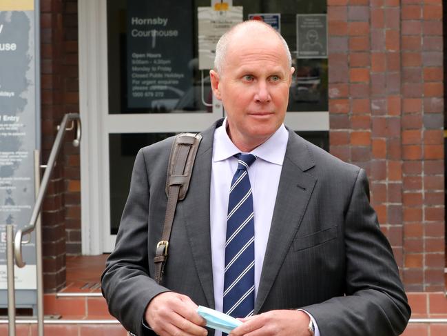 Wick leaving Hornsby local court in 2021 after appearing for high range drink driving. Picture: NCA NewsWire / Damian Shaw