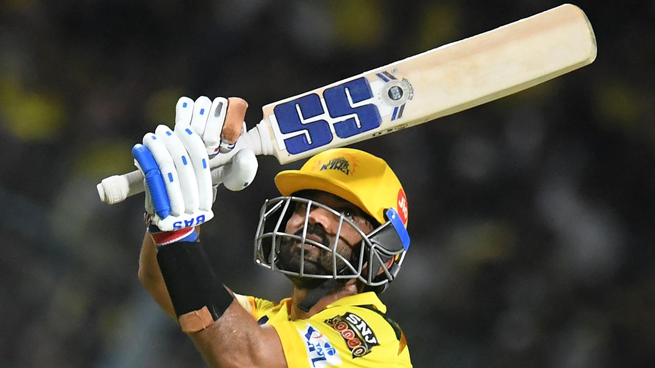 Ajinkya Rahane top scored for the Chennai Super Kings with 71. (Photo by Dibyangshu SARKAR / AFP)