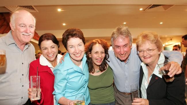 Labor MPs after winning the 2006 election Peter Lawlor, Peta-Kaye Croft, Margaret Keech, Di Reilly, Phil Gray and Christine Smith. Pic: Wayne Jones