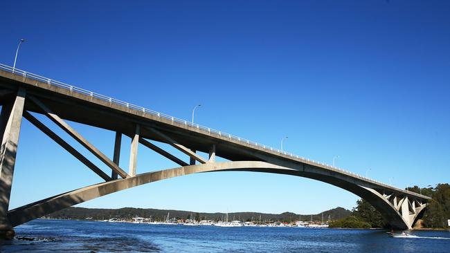 The Rip Bridge today, Booker Bay on the Central Coast pictured from Daleys Pt. Picture: AAP I/Sue Graham.