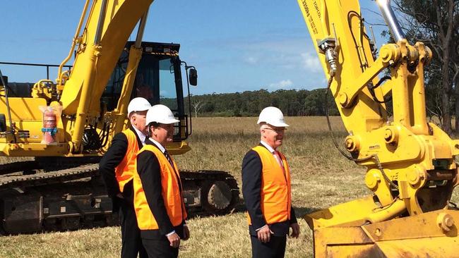 Mayor Mark Jamieson at the sod turning. 