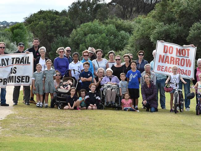 A group of Parkdale residents who called for the bay trail to be completed. Picture: Andrew Batsch