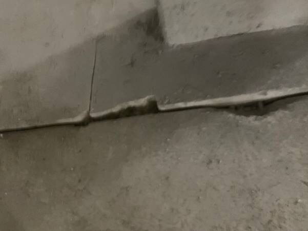 Cracks in the basement carpark. Source: Supplied