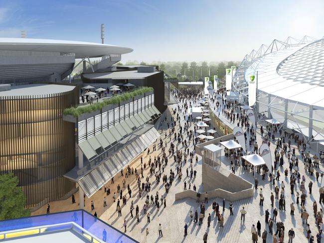 Artist's impression of the Stage 3 redevelopment of the SCG and Allianz Stadium sporting precinct.
