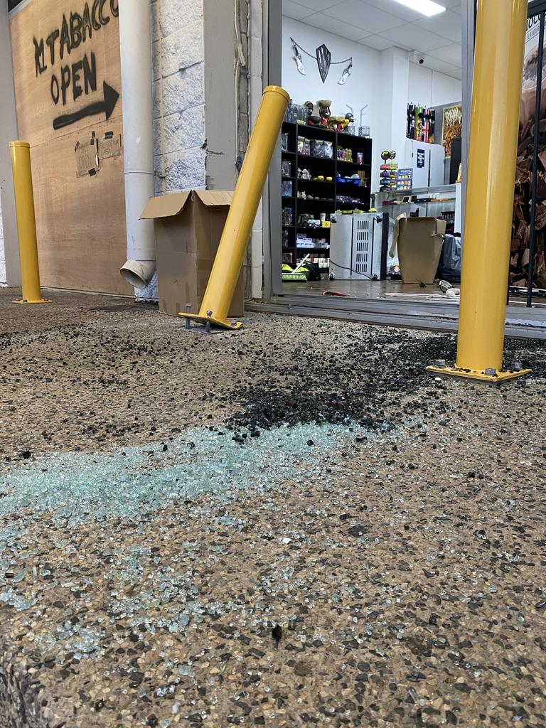 The R1 Tobacconist and Vapes store in Millner was subject to an alleged ram raid on Monday morning.