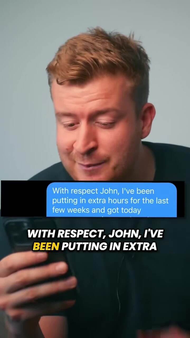 "Wrong": Wild boss text exposed
