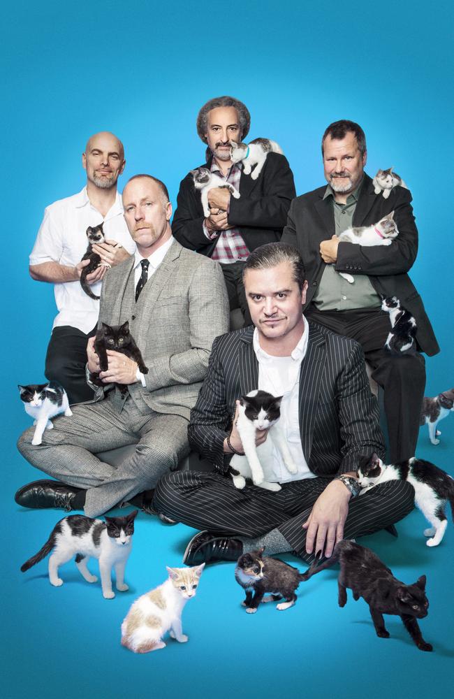 American rock band Faith No More with kittens and new tour dates. You’re welcome. Picture: Supplied