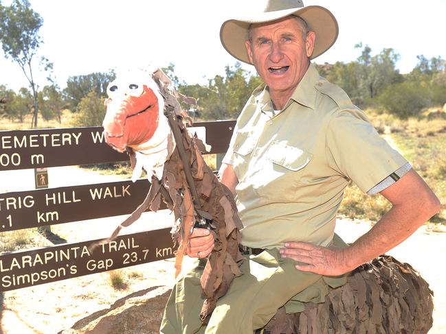 John Bridgefoot who's doing the trail in an emu suit.