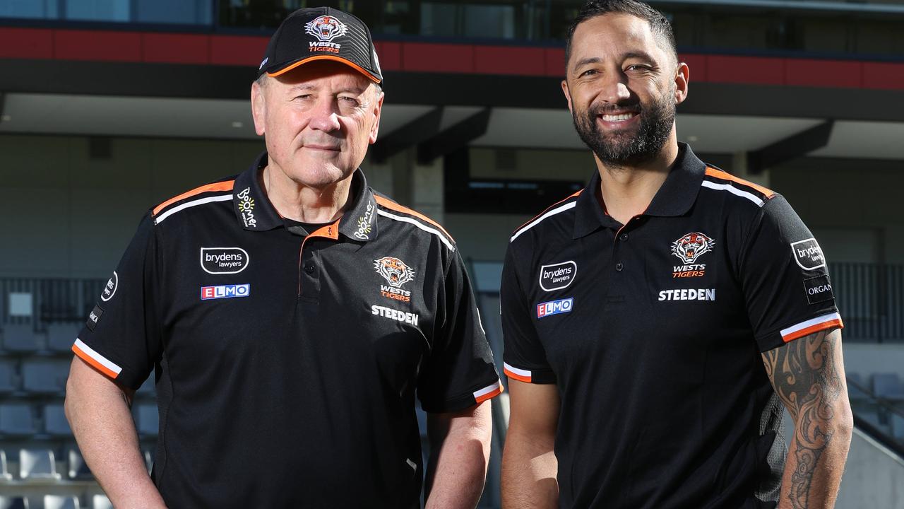 Club legends Tim Sheens and Benji Marshall are plotting a Tigers revival. Picture: David Swift